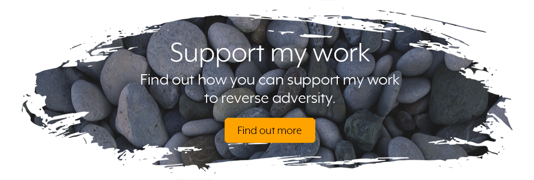 Support my work - find out how you can support my work to reverse adversity.